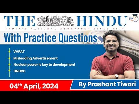 Crucial Insights from The Hindu Analysis by Prashant Tiwari | 4 April 2024