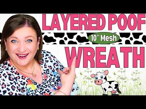 Crafting a Unique Cow Print Deco Mesh Wreath: Step-by-Step Tutorial
